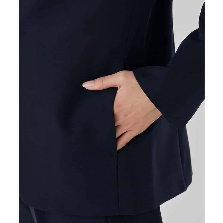 【洗える ストレッチ セットアップ対応】ダブルクロスVネックノーカラージャケット | a.v.v【WOMEN】 | 詳細画像23 