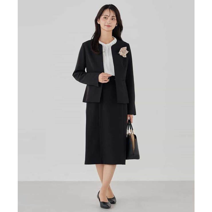 【洗える/ストレッチ/セットアップ対応】ダブルクロスキーネックジャケット | a.v.v【WOMEN】 | 詳細画像30 