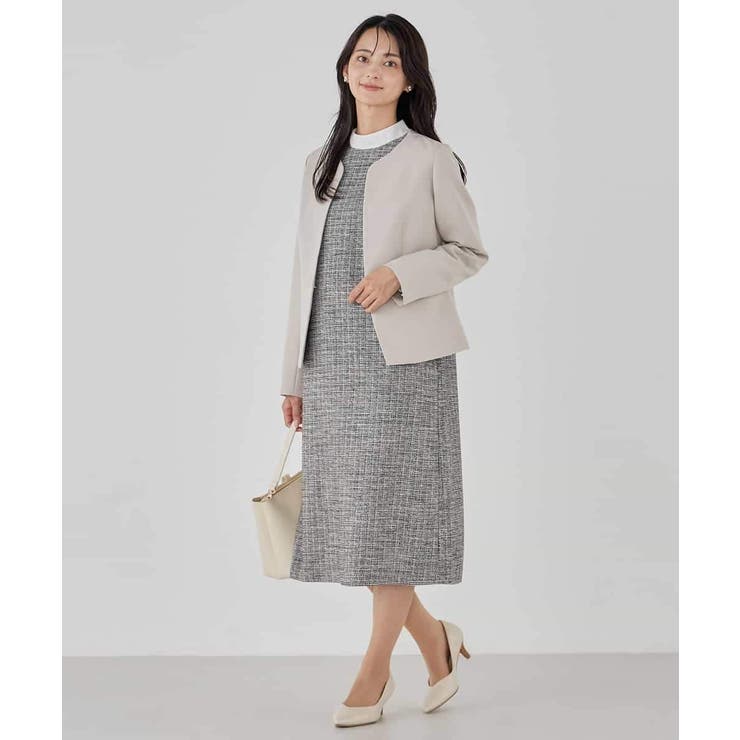 【洗える/ストレッチ/セットアップ対応】ダブルクロスキーネックジャケット | a.v.v【WOMEN】 | 詳細画像50 