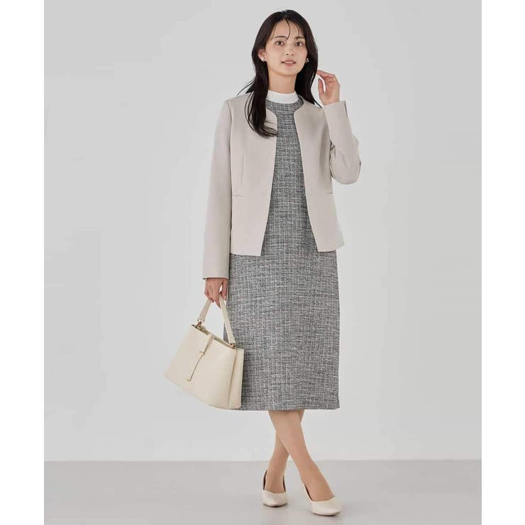 【洗える/ストレッチ/セットアップ対応】ダブルクロスキーネックジャケット | a.v.v【WOMEN】 | 詳細画像52 