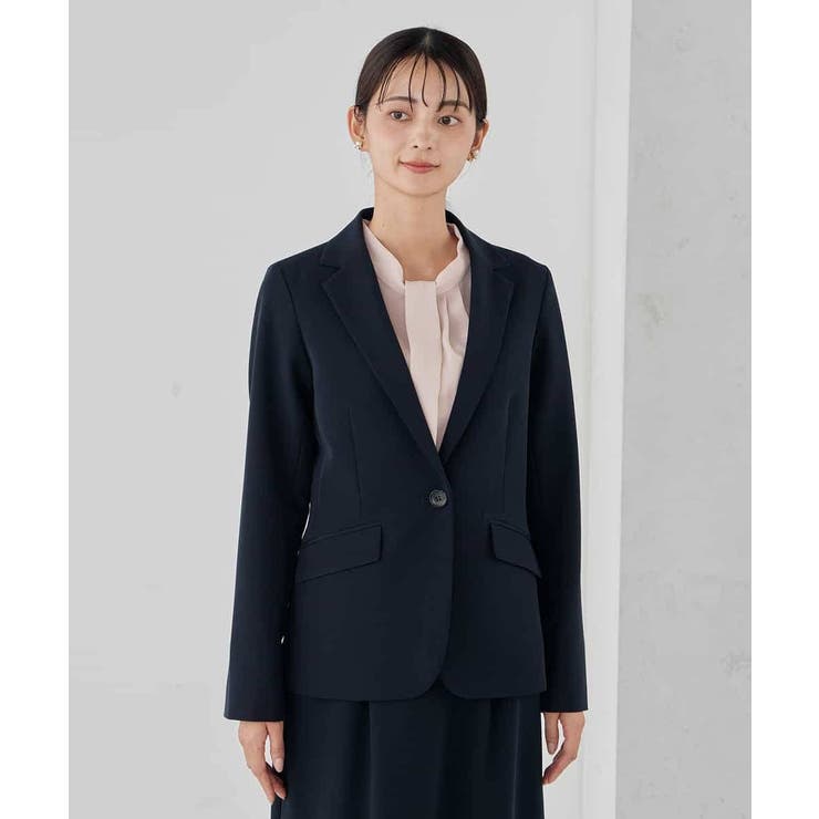 【洗える/ストレッチ/セットアップ対応】ダブルクロステーラードジャケット | a.v.v【WOMEN】 | 詳細画像14 