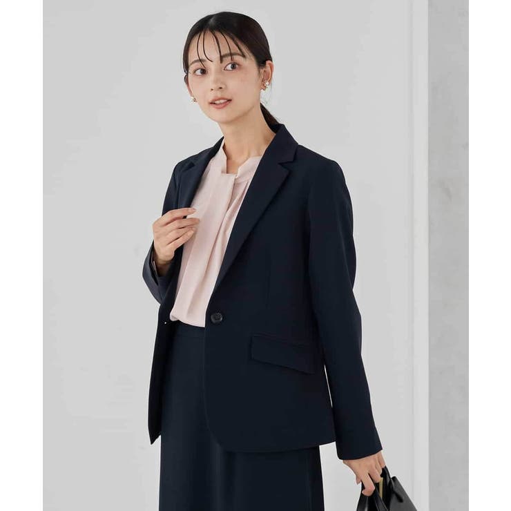 【洗える/ストレッチ/セットアップ対応】ダブルクロステーラードジャケット | a.v.v【WOMEN】 | 詳細画像2 