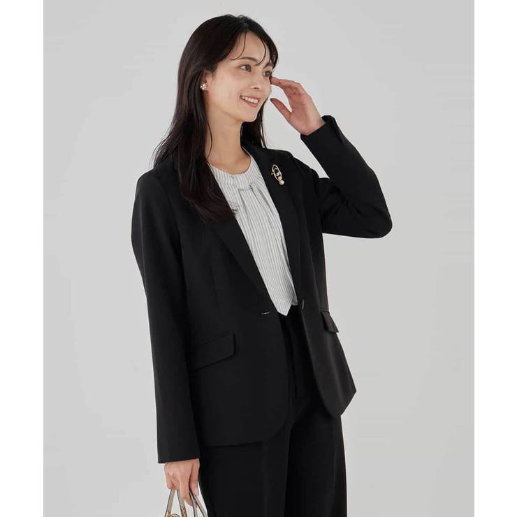 【洗える/ストレッチ/セットアップ対応】ダブルクロステーラードジャケット | a.v.v【WOMEN】 | 詳細画像9 