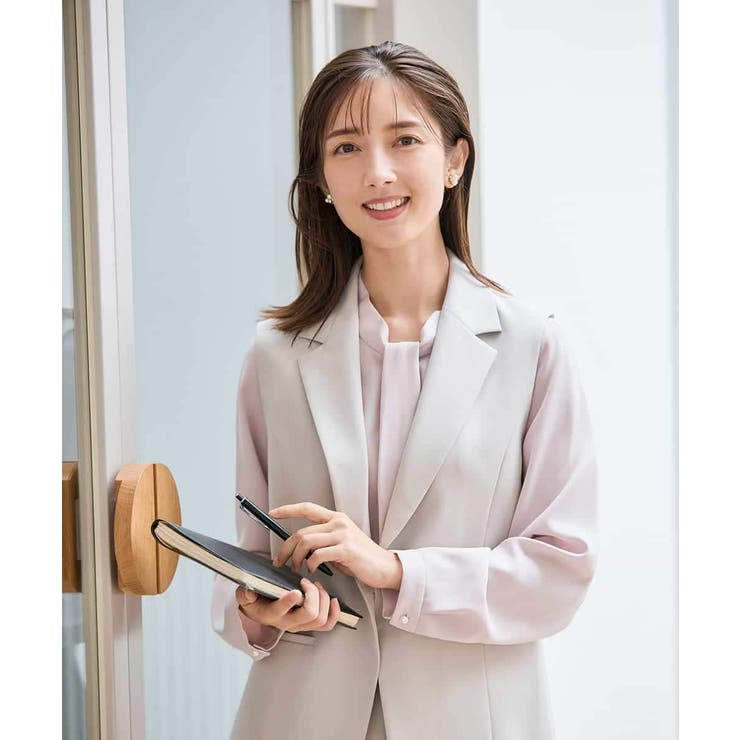 【洗える/ストレッチ/セットアップ対応】ダブルクロステーラードジレ | a.v.v【WOMEN】 | 詳細画像18 