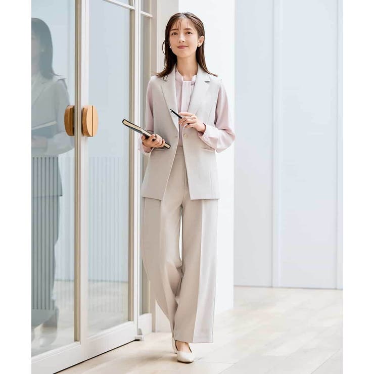 【洗える/ストレッチ/セットアップ対応】ダブルクロステーラードジレ | a.v.v【WOMEN】 | 詳細画像22 