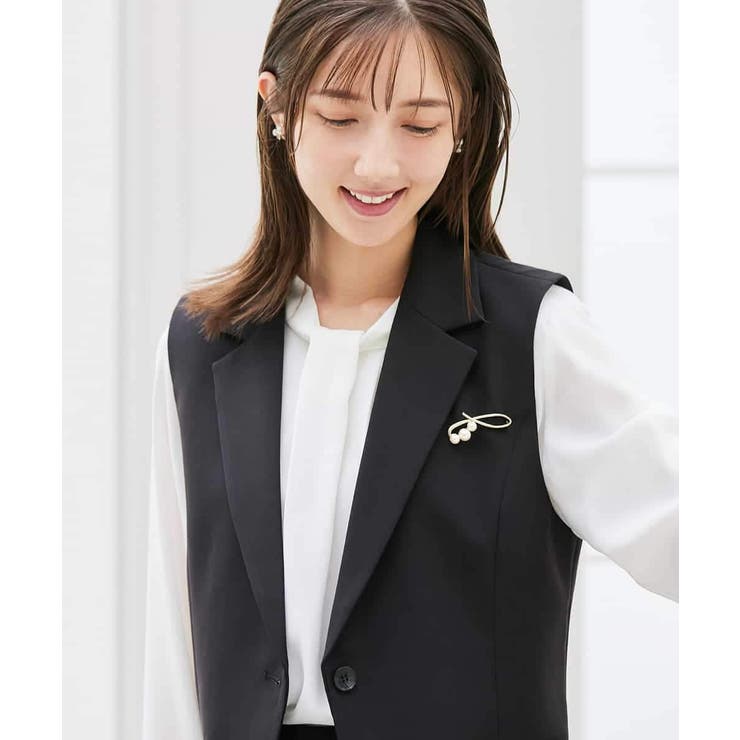 【洗える/ストレッチ/セットアップ対応】ダブルクロステーラードジレ | a.v.v【WOMEN】 | 詳細画像34 