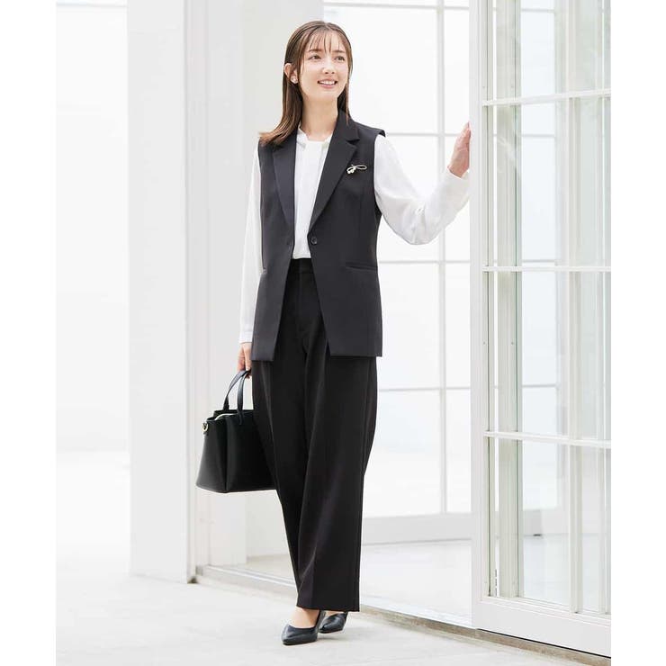 【洗える/ストレッチ/セットアップ対応】ダブルクロステーラードジレ | a.v.v【WOMEN】 | 詳細画像39 