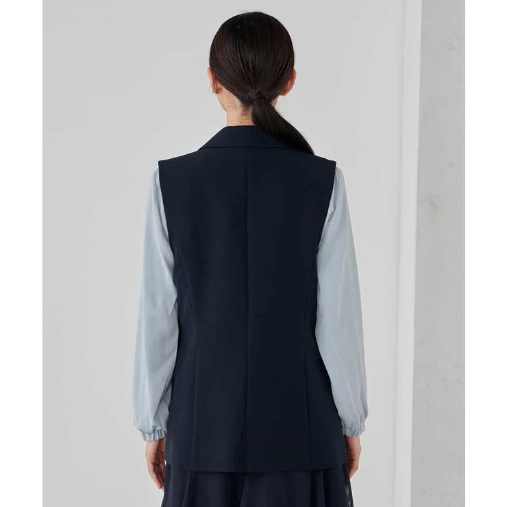 【洗える/ストレッチ/セットアップ対応】ダブルクロステーラードジレ | a.v.v【WOMEN】 | 詳細画像42 