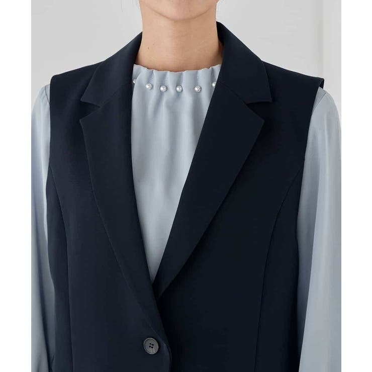 【洗える/ストレッチ/セットアップ対応】ダブルクロステーラードジレ | a.v.v【WOMEN】 | 詳細画像43 