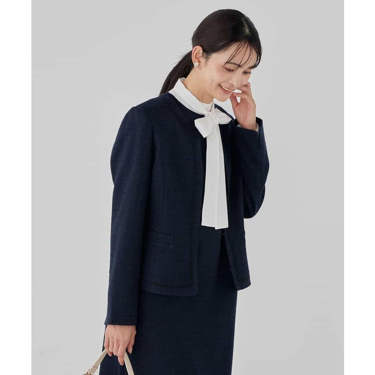 【ストレッチ】ツイードノーカラージャケット | a.v.v【WOMEN】 | 詳細画像10 