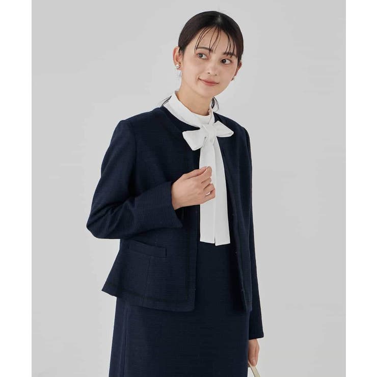 【ストレッチ】ツイードノーカラージャケット | a.v.v【WOMEN】 | 詳細画像11 