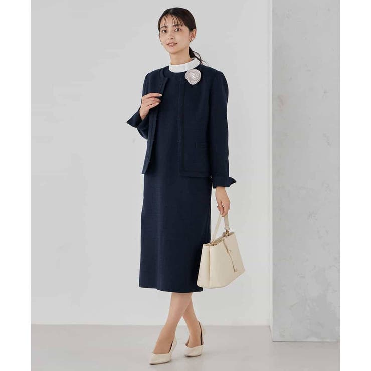 【ストレッチ】ツイードノーカラージャケット | a.v.v【WOMEN】 | 詳細画像22 