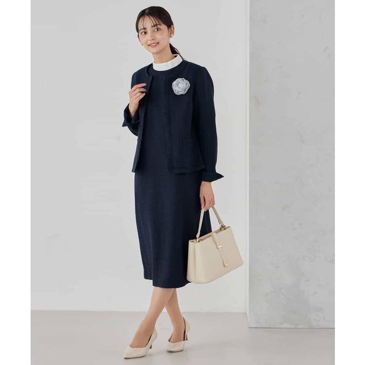 【ストレッチ】ツイードノーカラージャケット | a.v.v【WOMEN】 | 詳細画像24 