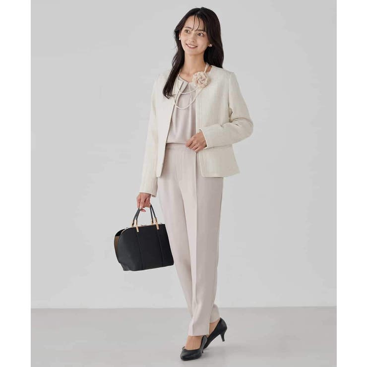 【ストレッチ】ツイードノーカラージャケット | a.v.v【WOMEN】 | 詳細画像30 