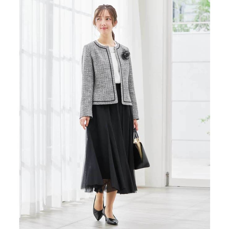 【ストレッチ】ツイードノーカラージャケット | a.v.v【WOMEN】 | 詳細画像6 