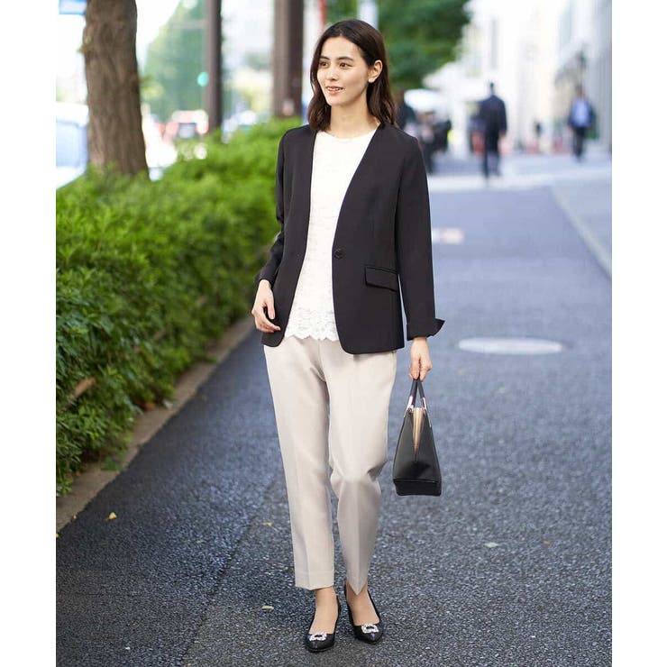 【洗える/イージーケア】ダブルクロスノーカラージャケット | a.v.v【WOMEN】 | 詳細画像10 