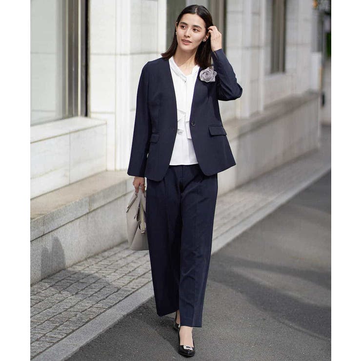 【洗える/イージーケア】ダブルクロスノーカラージャケット | a.v.v【WOMEN】 | 詳細画像16 