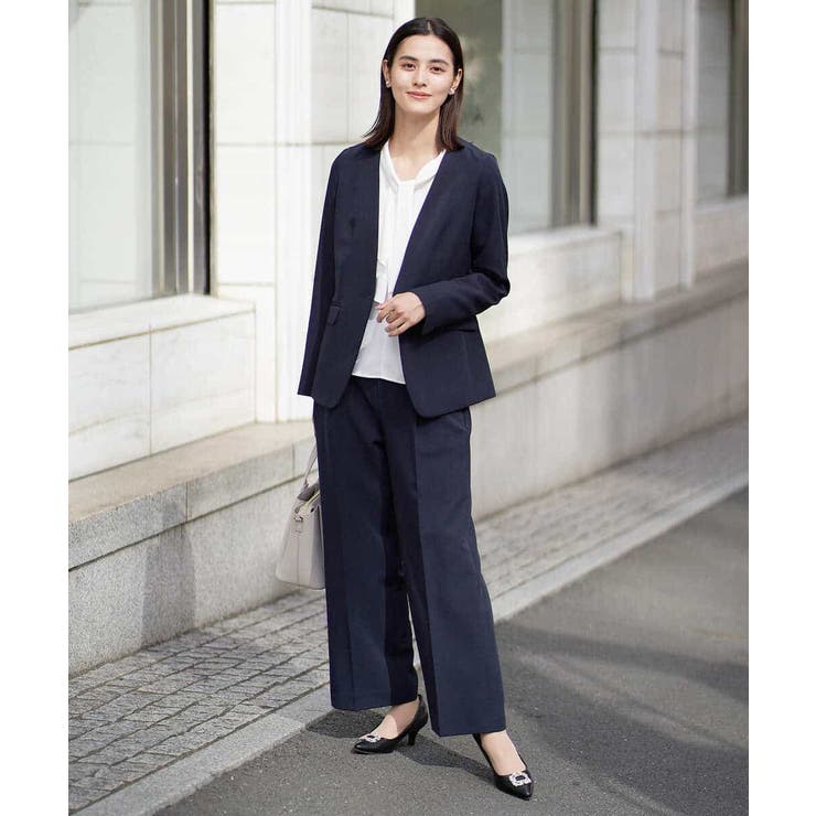 【洗える/イージーケア】ダブルクロスノーカラージャケット | a.v.v【WOMEN】 | 詳細画像18 