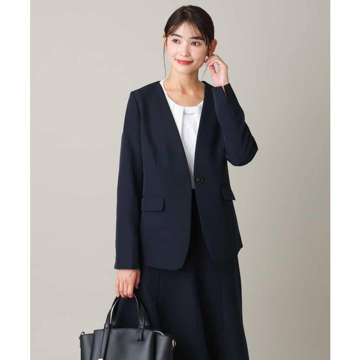 【洗える/イージーケア】ダブルクロスノーカラージャケット | a.v.v【WOMEN】 | 詳細画像22 