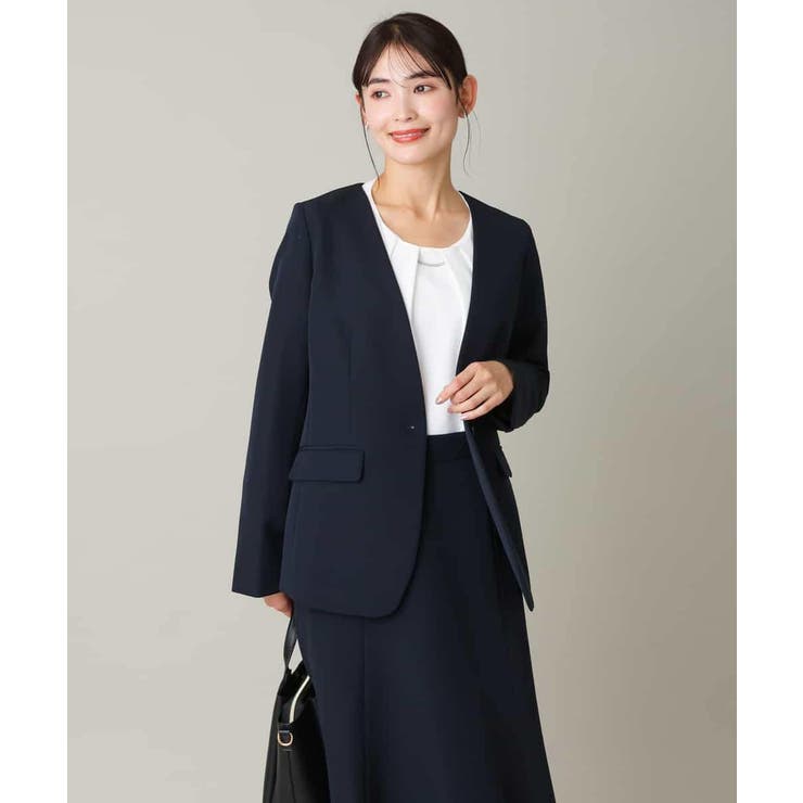 【洗える/イージーケア】ダブルクロスノーカラージャケット | a.v.v【WOMEN】 | 詳細画像23 