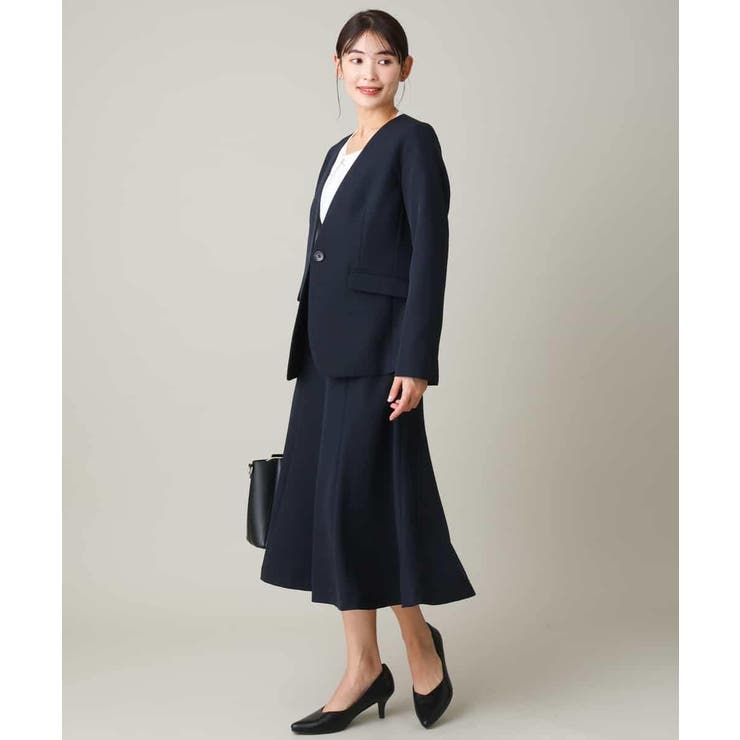 【洗える/イージーケア】ダブルクロスノーカラージャケット | a.v.v【WOMEN】 | 詳細画像29 