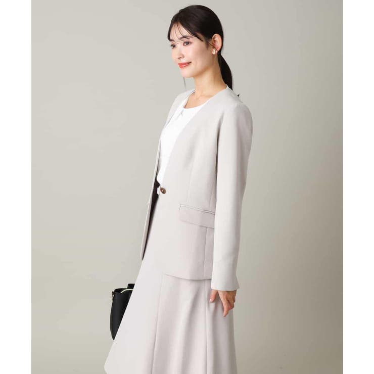 【洗える/イージーケア】ダブルクロスノーカラージャケット | a.v.v【WOMEN】 | 詳細画像30 