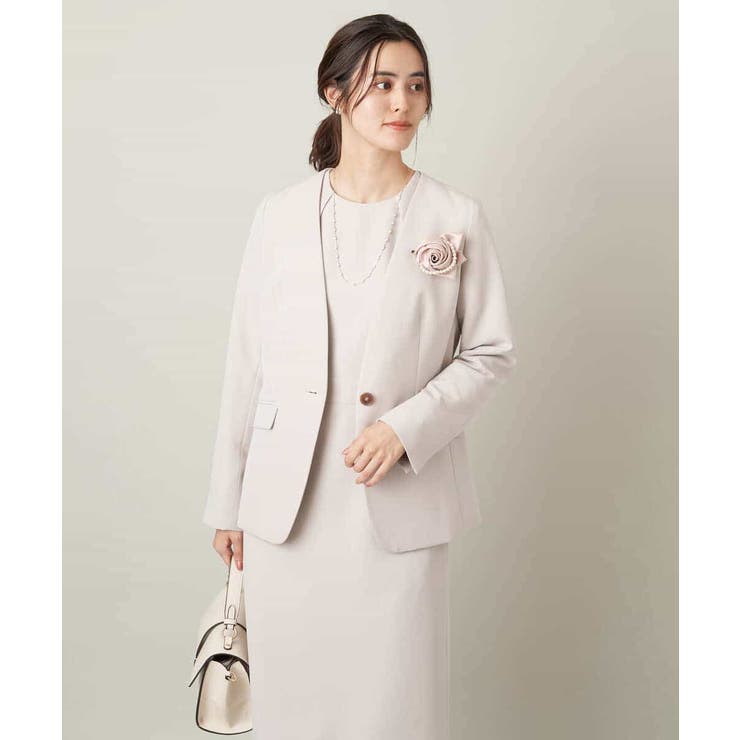 【洗える/イージーケア】ダブルクロスノーカラージャケット | a.v.v【WOMEN】 | 詳細画像33 