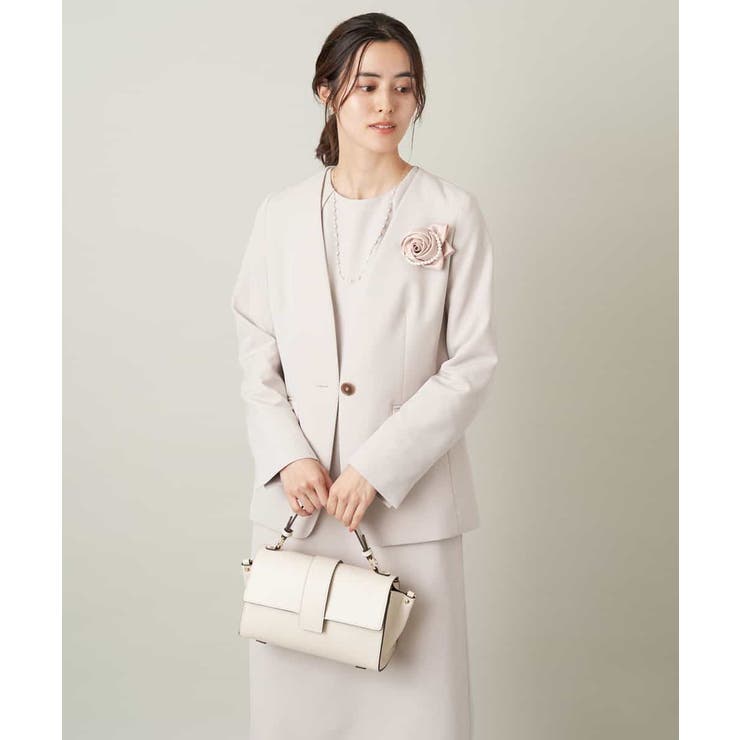 【洗える/イージーケア】ダブルクロスノーカラージャケット | a.v.v【WOMEN】 | 詳細画像34 