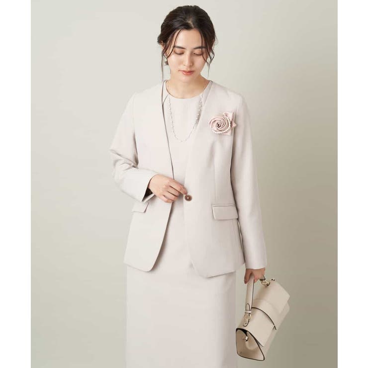 【洗える/イージーケア】ダブルクロスノーカラージャケット | a.v.v【WOMEN】 | 詳細画像35 