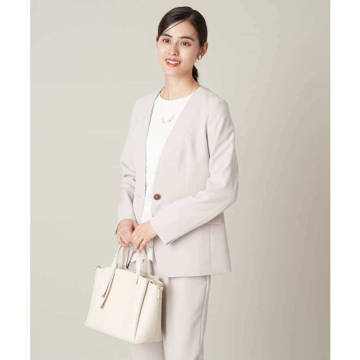 【洗える/イージーケア】ダブルクロスノーカラージャケット | a.v.v【WOMEN】 | 詳細画像37 