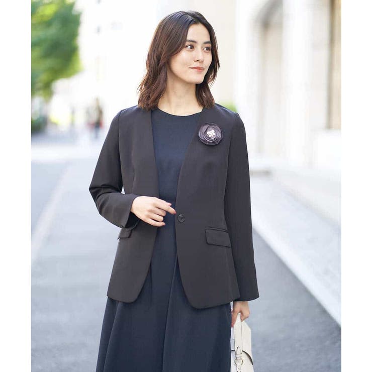 【洗える/イージーケア】ダブルクロスノーカラージャケット | a.v.v【WOMEN】 | 詳細画像4 