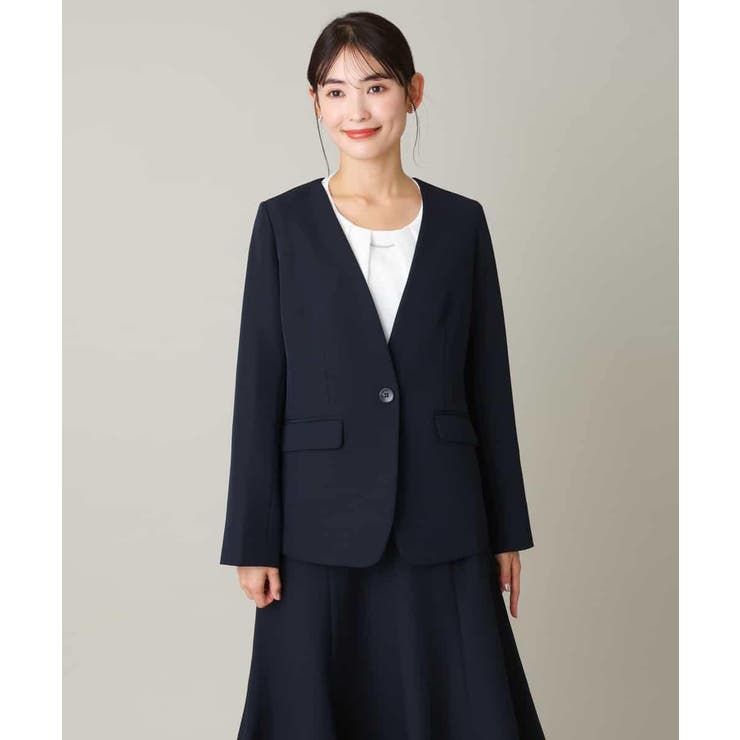 【洗える/イージーケア】ダブルクロスノーカラージャケット | a.v.v【WOMEN】 | 詳細画像50 