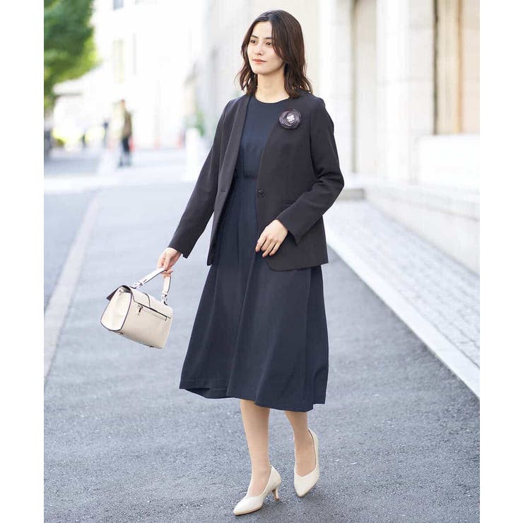 【洗える/イージーケア】ダブルクロスノーカラージャケット | a.v.v【WOMEN】 | 詳細画像9 