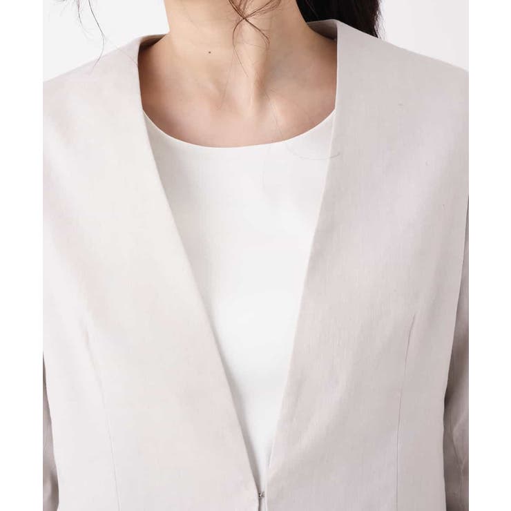 【セットアップ対応】イタリアファブリック麻混Vネックジャケット | a.v.v【WOMEN】 | 詳細画像13