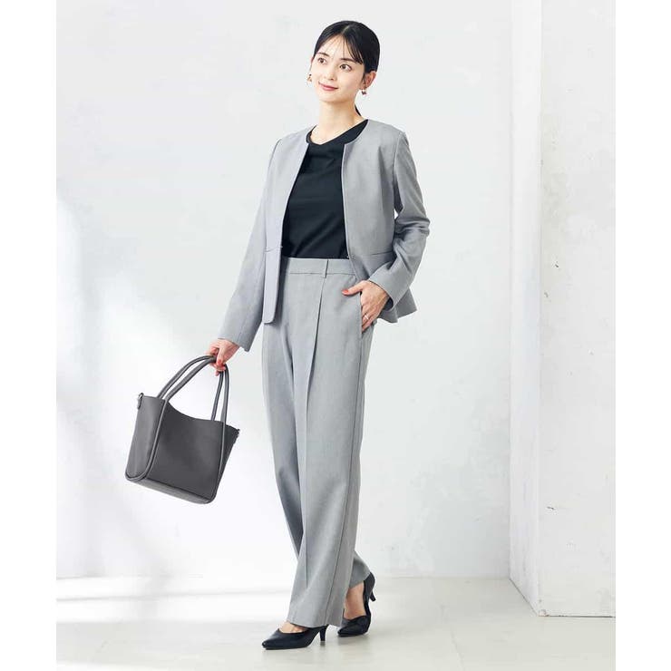 【洗える/ストレッチ/UVカット】麻調ストレッチキーネックジャケット | a.v.v【WOMEN】 | 詳細画像26 