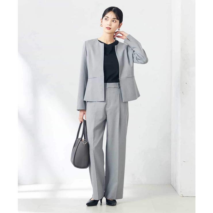 【洗える/ストレッチ/UVカット】麻調ストレッチキーネックジャケット | a.v.v【WOMEN】 | 詳細画像27 