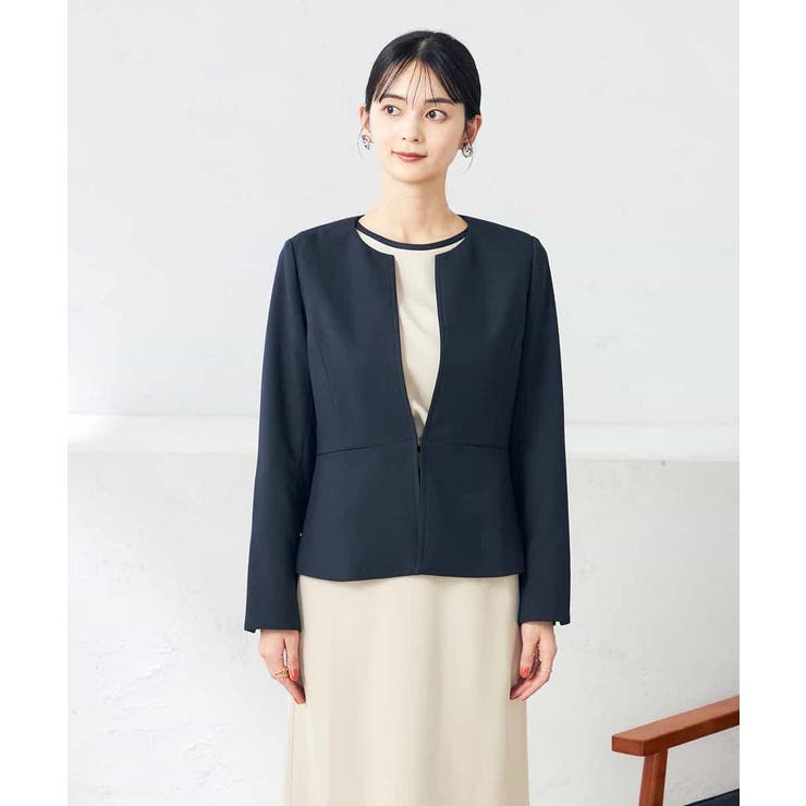 【洗える/ストレッチ/UVカット】麻調ストレッチキーネックジャケット | a.v.v【WOMEN】 | 詳細画像29 