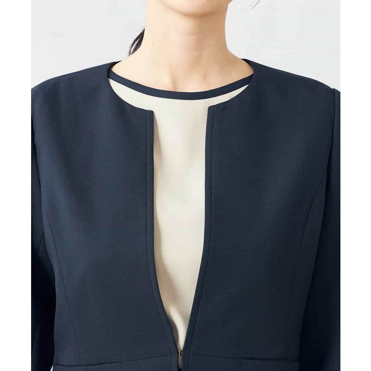 【洗える/ストレッチ/UVカット】麻調ストレッチキーネックジャケット | a.v.v【WOMEN】 | 詳細画像32 