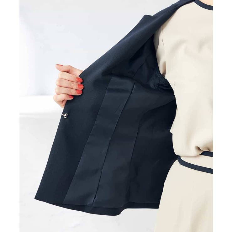 【洗える/ストレッチ/UVカット】麻調ストレッチキーネックジャケット | a.v.v【WOMEN】 | 詳細画像36 