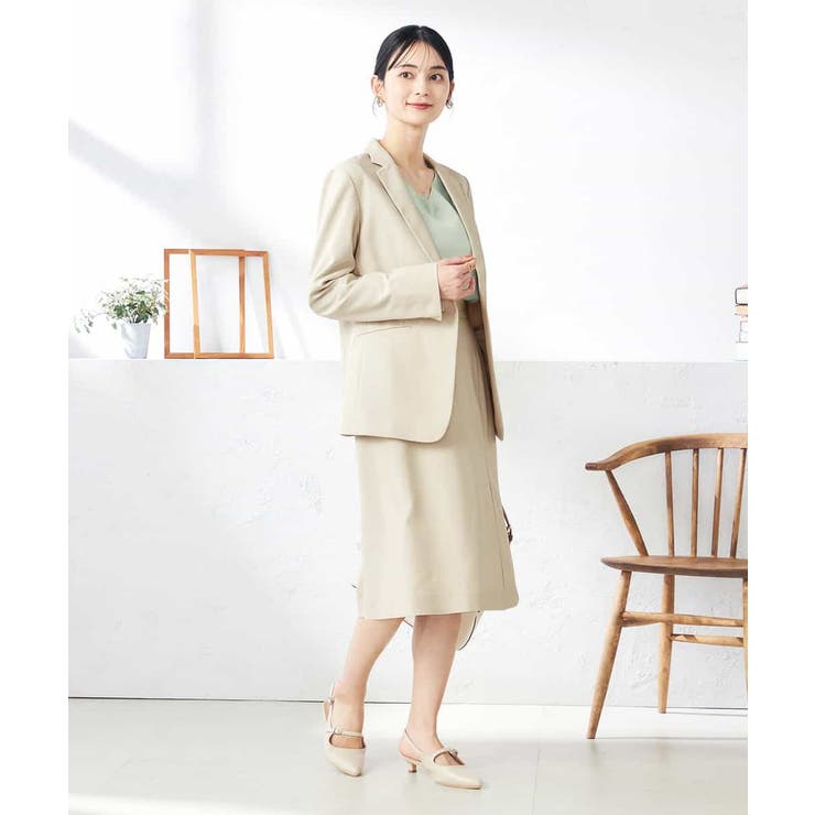 【洗える/ストレッチ/UVカット】麻調ストレッチテーラードジャケット | a.v.v【WOMEN】 | 詳細画像10 