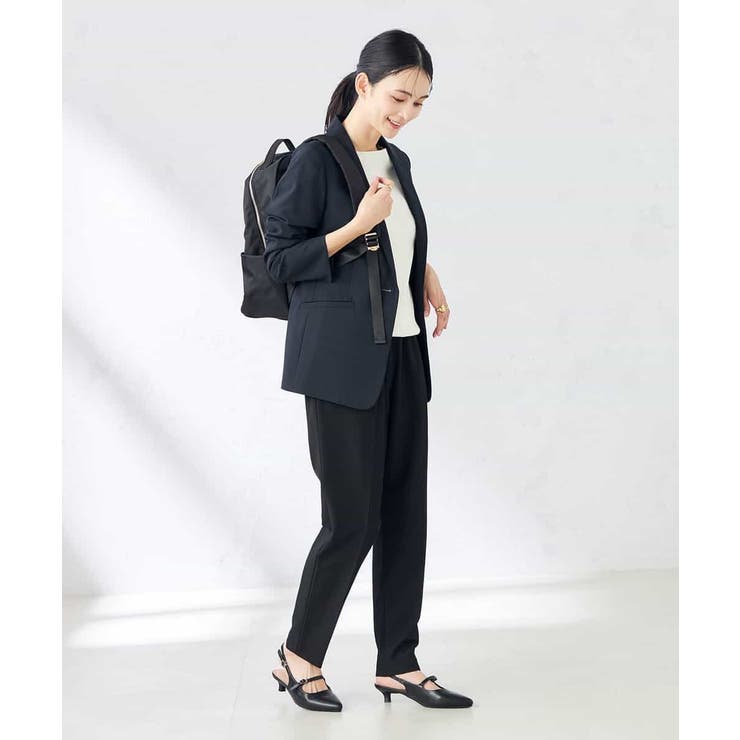 【洗える/ストレッチ/UVカット】麻調ストレッチテーラードジャケット | a.v.v【WOMEN】 | 詳細画像3 