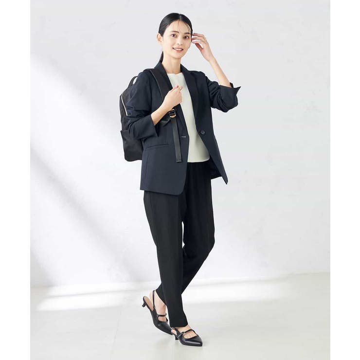 【洗える/ストレッチ/UVカット】麻調ストレッチテーラードジャケット | a.v.v【WOMEN】 | 詳細画像5 