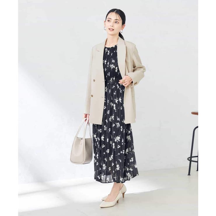 【洗える/ストレッチ/UVカット】麻調ストレッチダブルブレストジャケット | a.v.v【WOMEN】 | 詳細画像10 