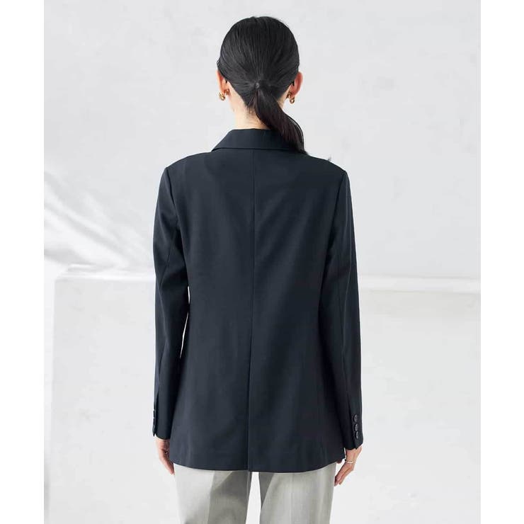 【洗える/ストレッチ/UVカット】麻調ストレッチダブルブレストジャケット | a.v.v【WOMEN】 | 詳細画像19 