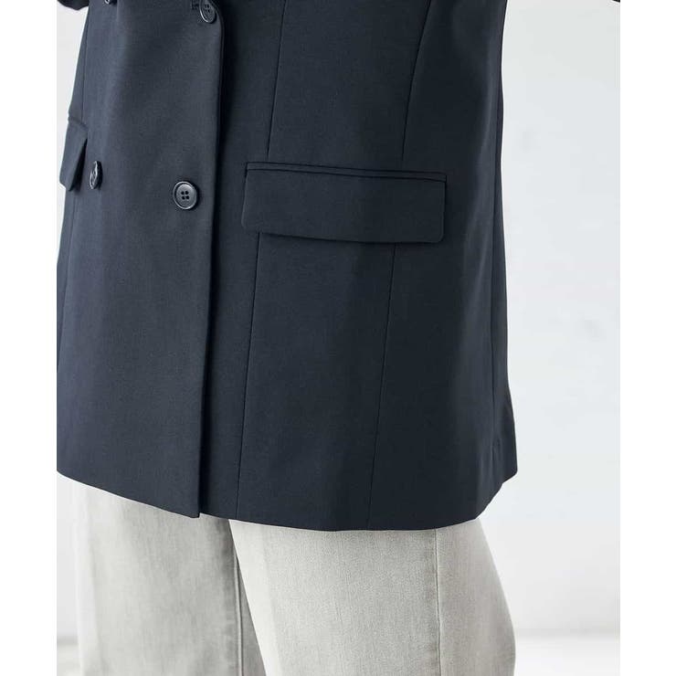 【洗える/ストレッチ/UVカット】麻調ストレッチダブルブレストジャケット | a.v.v【WOMEN】 | 詳細画像23 