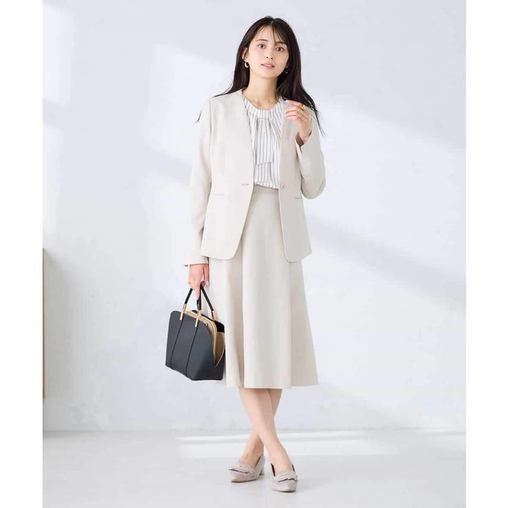 【洗える/UVカット】リネンライクストレッチノーカラージャケット | a.v.v【WOMEN】 | 詳細画像11 