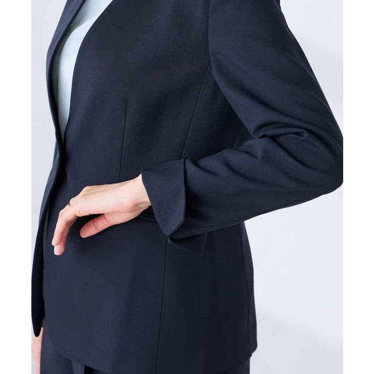 【洗える/UVカット】リネンライクストレッチノーカラージャケット | a.v.v【WOMEN】 | 詳細画像27 