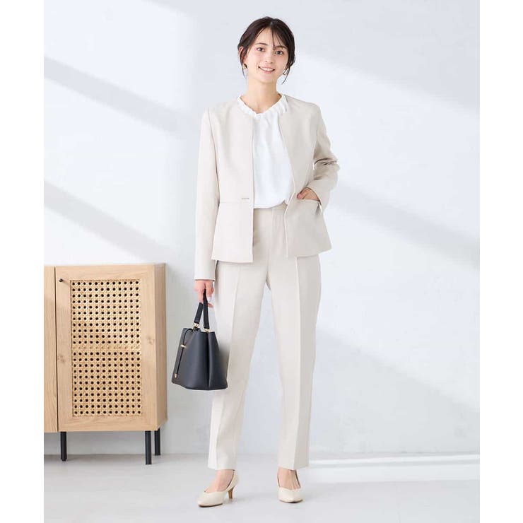 【洗える/UVカット】リネンライクストレッチキーネックジャケット | a.v.v【WOMEN】 | 詳細画像13 