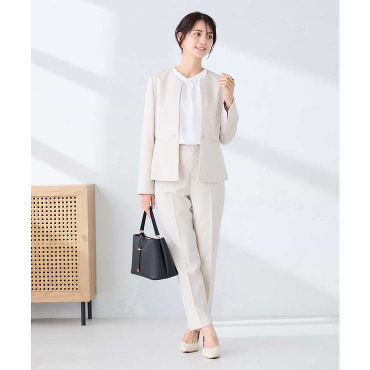 【洗える/UVカット】リネンライクストレッチキーネックジャケット | a.v.v【WOMEN】 | 詳細画像14 