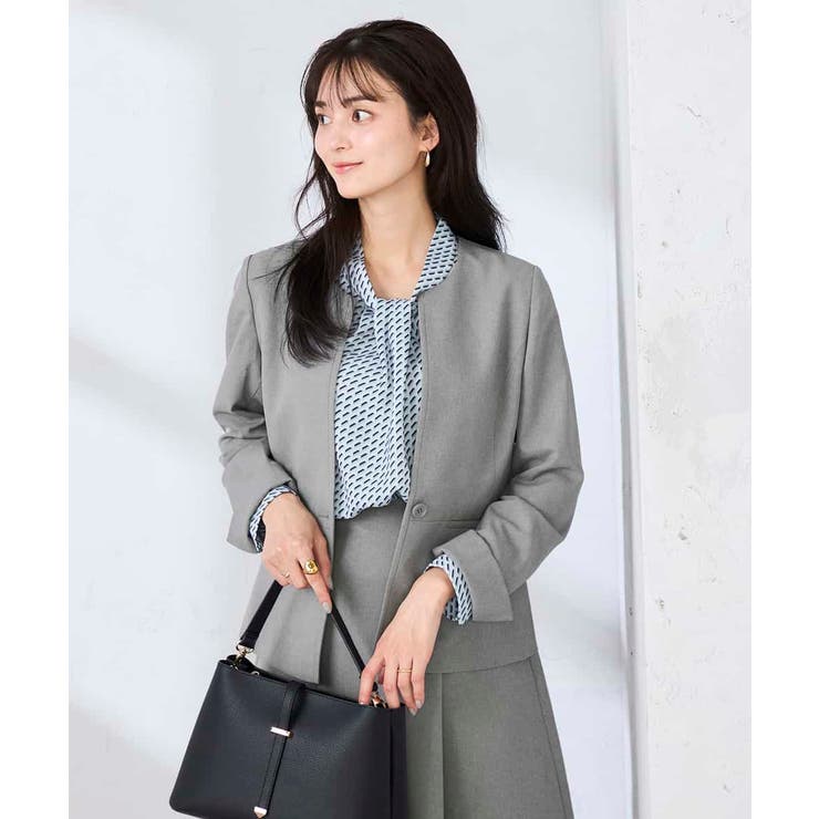 【洗える/UVカット】リネンライクストレッチキーネックジャケット | a.v.v【WOMEN】 | 詳細画像17 